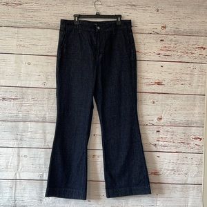 J crew dark blue flared jeans boot cut